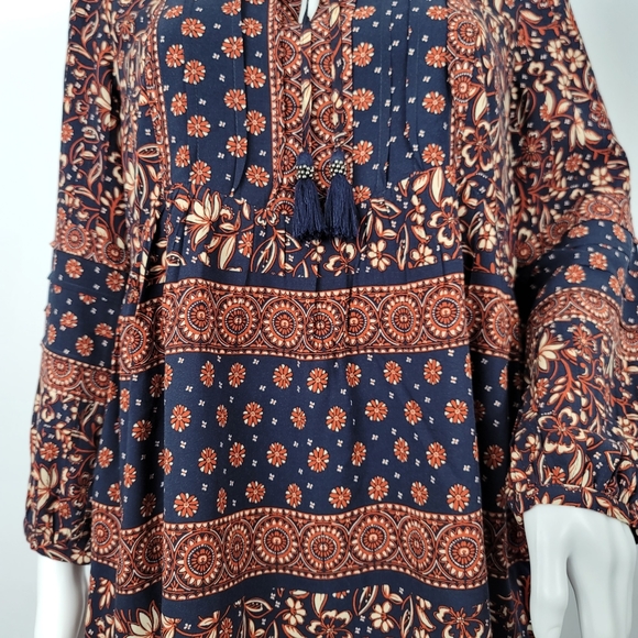 Nwot Daniel Rainn Tassel Tie Long Sleeve Blouse - Picture 4 of 11